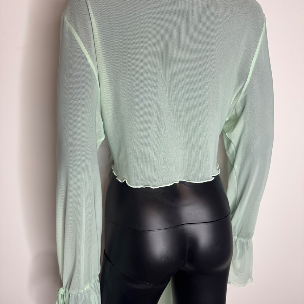 SHEIN semi-transparent blouse with ties size 4xl - Picture 5 of 8